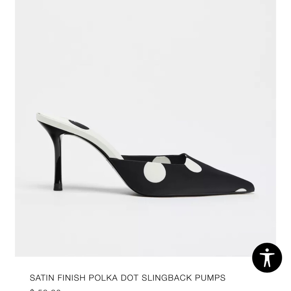 Zara Satin finish slingback pumps